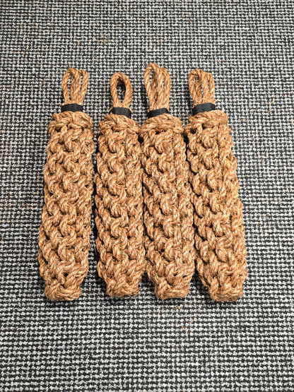 Narrowboat Side Fender - Natural Manila Rope 17" long - Four Pack