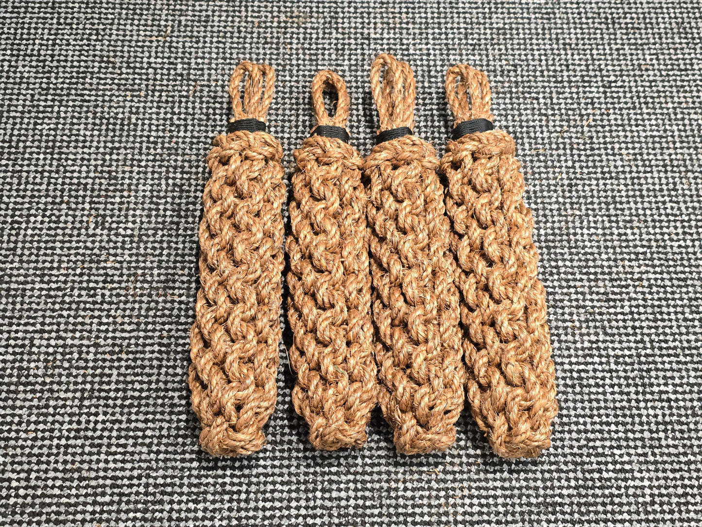 Narrowboat Side Fender - Natural Manila Rope 17" long - Four Pack