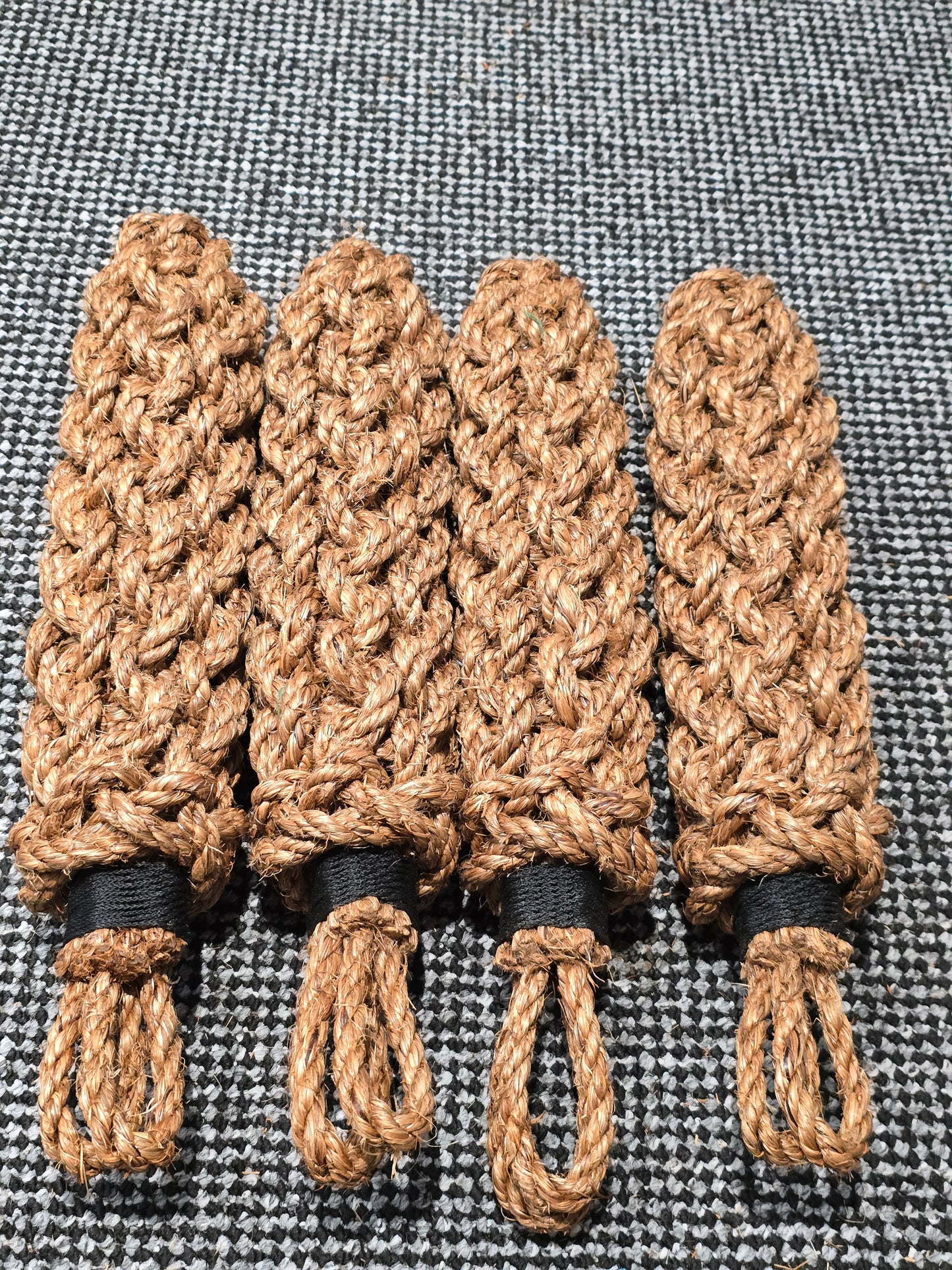 Narrowboat Side Fender - Natural Manila Rope 17" long - Four Pack