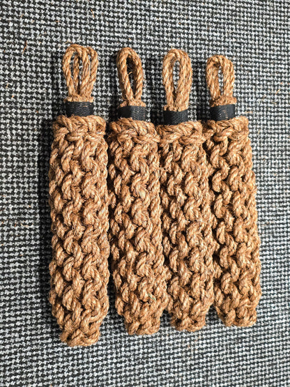 Narrowboat Side Fender - Natural Manila Rope 17" long - Four Pack
