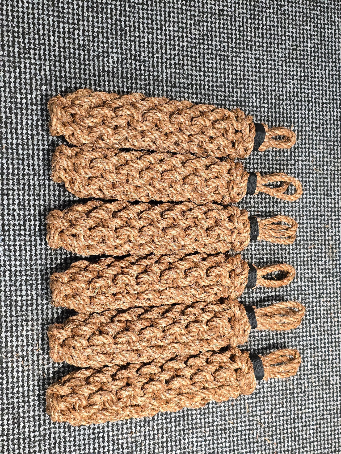 Narrowboat Side Fender - Natural Manila Rope 17" long - Six Pack