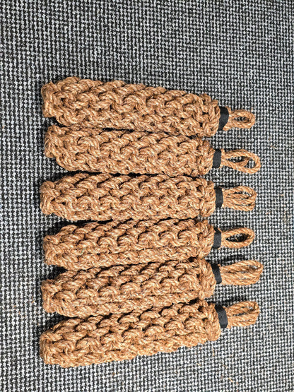 Narrowboat Side Fender - Natural Manila Rope 17" long - Six Pack