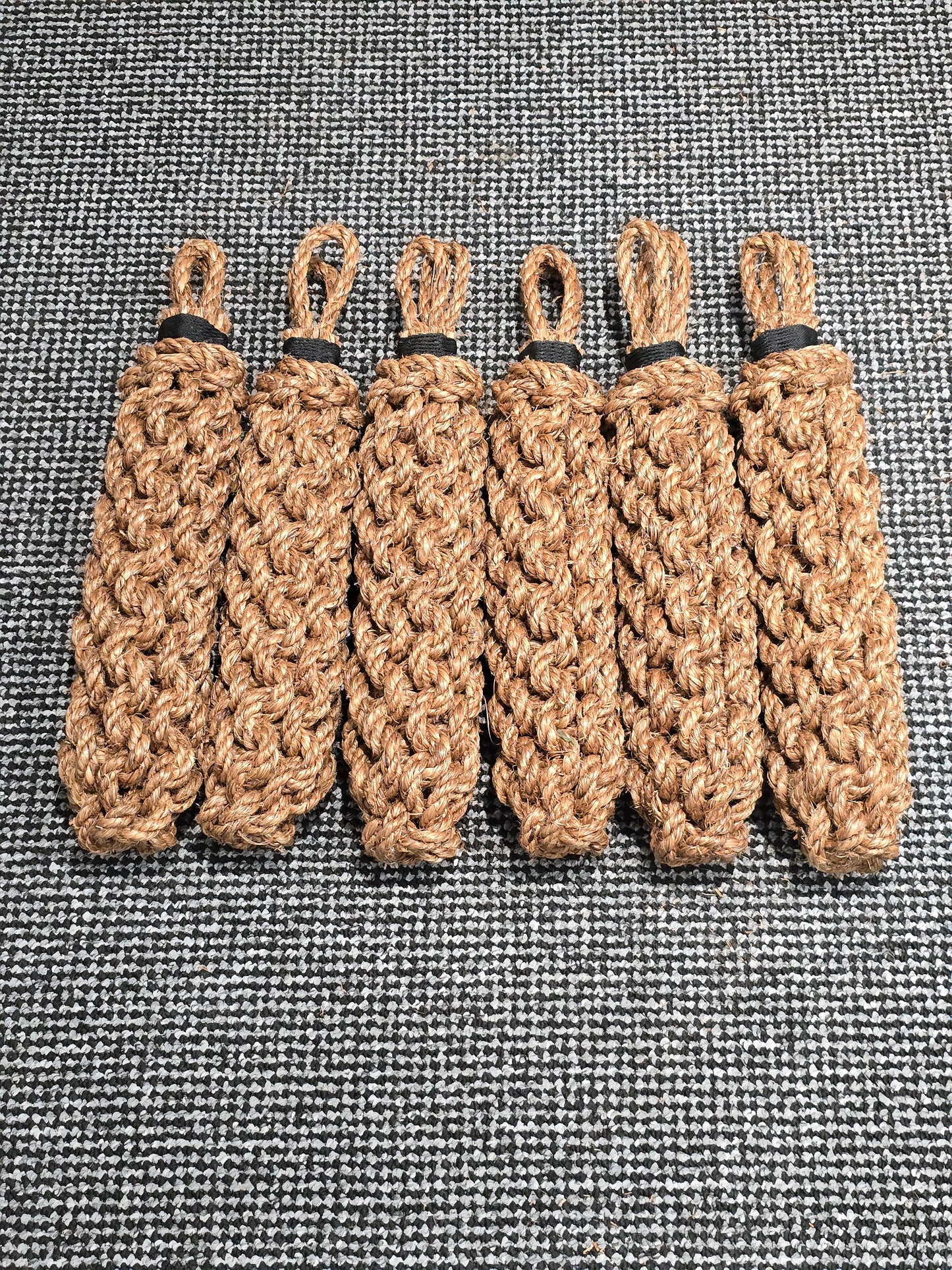 Narrowboat Side Fender - Natural Manila Rope 17" long - Six Pack