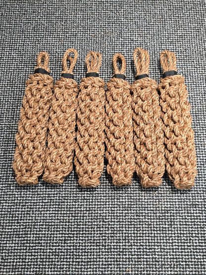 Narrowboat Side Fender - Natural Manila Rope 17" long - Six Pack