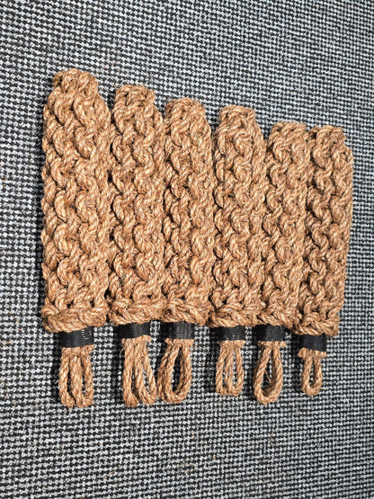 Narrowboat Side Fender - Natural Manila Rope 17" long - Six Pack
