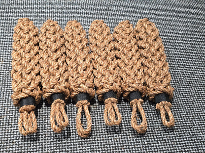 Narrowboat Side Fender - Natural Manila Rope 17" long - Six Pack