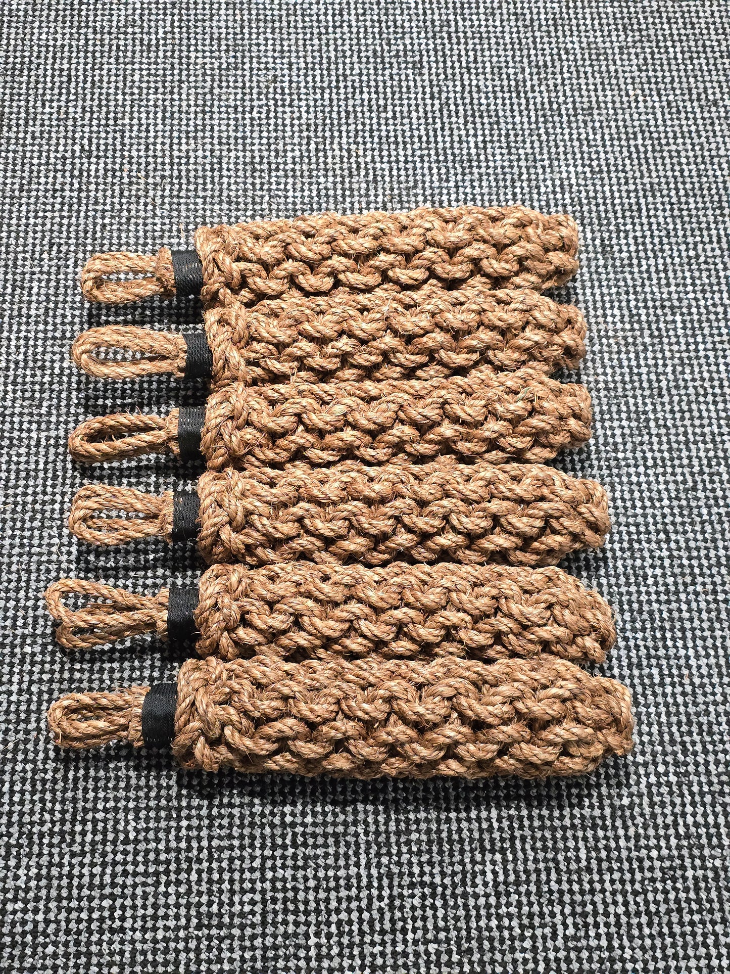 Narrowboat Side Fender - Natural Manila Rope 17" long - Six Pack