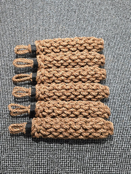 Narrowboat Side Fender - Natural Manila Rope 17" long - Six Pack